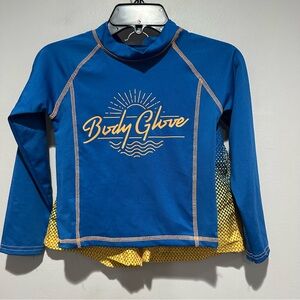 Body Glove Rash Guard and Swim Trunks Blue Yellow Size 5